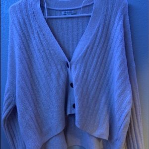 Cream/ white cropped sweater American eagle